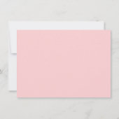 ローズゴールドのフラッシュ・フラワーズ ウェディング・レセプションの詳細 招待状 (裏面)