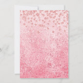 ローズゴールドのブッシュグリッターグリッター30歳の誕生日 招待状 (裏面)