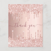 ローズゴールドのブッシュグリッター垂れ落ちて、ありがとう チラシ (正面)