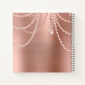 ローズゴールドのブライダルシャワー - エレガントなモダンウェディング ノートブック (裏面)