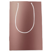 ローズゴールドのブライダルシャワー ミディアムペーパーバッグ (正面)