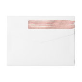 ローズゴールドのブラシストローク ラッピング アドレス ラベル (裏面)