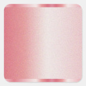 ローズゴールドのブランクテンプレート - お好きなテキスト、名前、ロゴを追加 スクエアシール (正面)