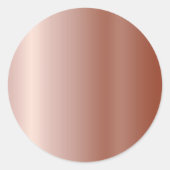 ローズゴールドのブランケットemplate、DIYテキストアートロゴ ラウンドシール (正面)