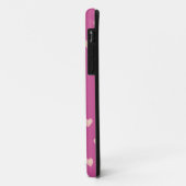 ローズゴールドのプリンセス ティアラ クラウンとピンク ハート Case-Mate iPhoneケース (裏面/左)