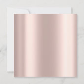 ローズゴールドのベイビーシャワーの招待状 招待状 (裏面)