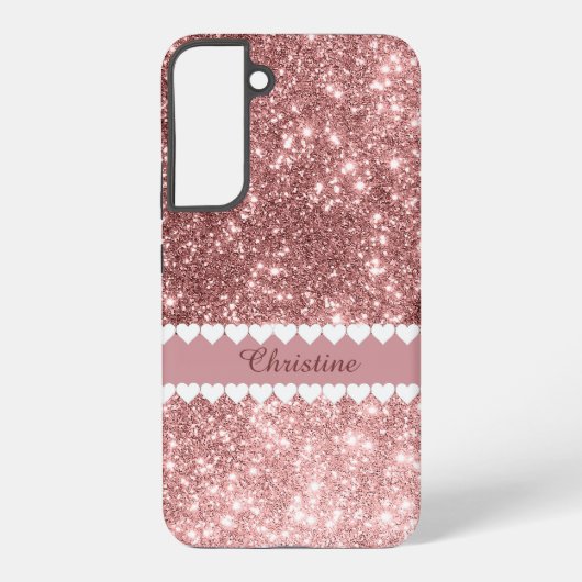 ローズゴールドのマイ名 SAMSUNG GALAXYケース (裏面)