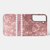 ローズゴールドのマイ名 SAMSUNG GALAXYケース (裏面横)