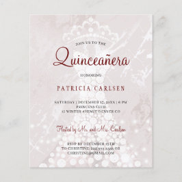 ローズゴールドのモダンでお手頃なキンセアニエラの招待状