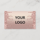 ローズゴールドの名刺　貴社のロゴ・お名前・ご連絡先情報 名刺 (裏面)