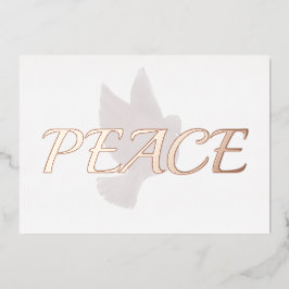 ローズゴールドの平和の鳩 箔シーズンカード