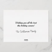 ローズゴールドの平和の鳩 箔シーズンカード (裏面)