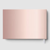 ローズゴールドの幾何学的なバーガンディーフラワーのブライダルシャワー ゲストブック (裏面)