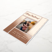 ローズゴールドの幾何学的なフォトフレーム 箔シーズンカード (回転した状態)