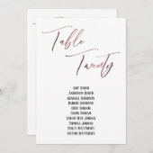 ローズゴールドの手書きテーブル20番 テーブル番号 (正面/裏面)