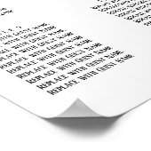 ローズゴールドの手書きレセプション席次表 ポスター (角)