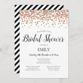 ローズゴールドの招待状 招待状 (正面/裏面)