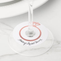 ローズゴールドの指輪 ブライダルシャワー