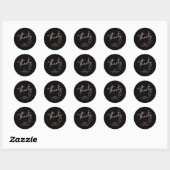 ローズゴールドの文字装飾 30歳の誕生日記念品 クラス ラウンドシール (シート)