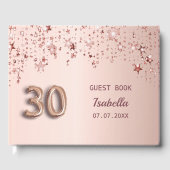 ローズゴールドの星の名前 30歳の誕生日 ゲストブック (正面)