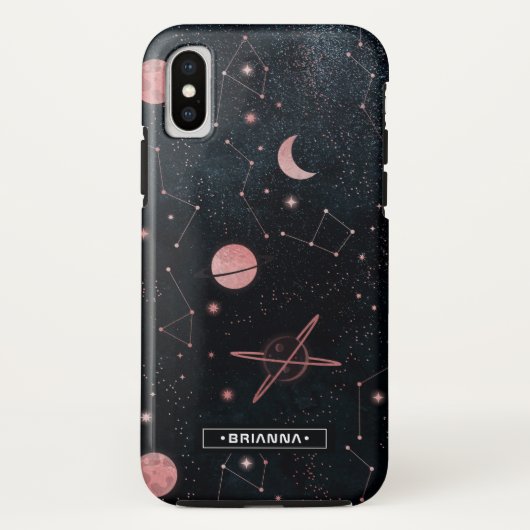 ローズゴールドの星座 | オースペースモノグラム Case-Mate iPhoneケース (裏面)