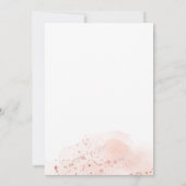 ローズゴールドの水彩幾何学模様のリース ウェディング 招待状 (裏面)