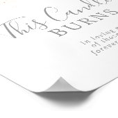 ローズゴールドの水彩画　このキャンドルは燃え尽きる ポスター (角)