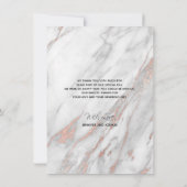 ローズゴールドの筆跡 ウェディング サンクスカード | フォト付き 招待状 (裏面)