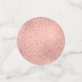 ローズゴールドの筆跡 ブライダルシャワーテーブル コンフェッティ (スモール正面)