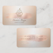 ローズゴールドの筆跡 名刺 (正面/裏面)
