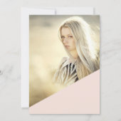 ローズゴールドの箔スクリプト ブッシュ クイーンザエラ フォト 招待状 (裏面)