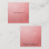 ローズゴールドの箔押しが輝く、女の子らしいサロンのミニマルでシックな魅力 スクエア名刺 (正面/裏面)
