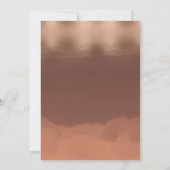 ローズゴールドの箔押しシナモンカンタロープの水彩 招待状 (裏面)