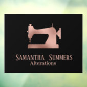 ローズゴールドの箔押しミシン リメイク テーラー ウィンドウサイン (シート3)