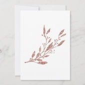 ローズゴールドの箔押し効果が施された結婚式の招待状 招待状 (裏面)