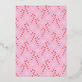 ローズゴールドの箔押し犬の写真コラージュ ピンクのホリデーカード 箔シーズンカード (裏面)