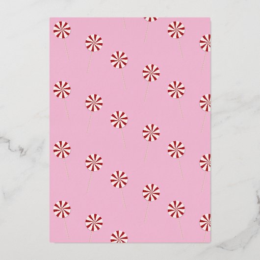 ローズゴールドの箔押し猫の写真コラージュ ピンクのホリデーカード 箔シーズンカード (裏面)