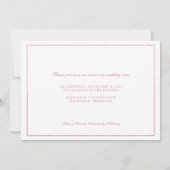 ローズゴールドの箔押し 結婚記念日 誓いの更新 招待状 (裏面)