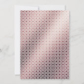 ローズゴールドの結婚式の披露宴をお祝いしよう 招待状 (裏面)