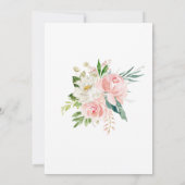 ローズゴールドの結婚式テンプレート 招待状 (裏面)