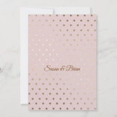 ローズゴールドの結婚式招待状 招待状 (裏面)