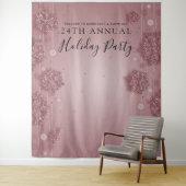ローズゴールドの背景 コーポレートホリデーパーティー ウィンター タペストリー (インサイチュ)