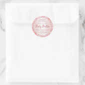 ローズゴールドの葉のゼブラ柄ボディバター ラベル (バッグ)