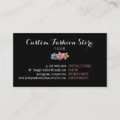 ローズゴールドの裁縫師仕様 フラワーハンガー 名刺 (裏面)