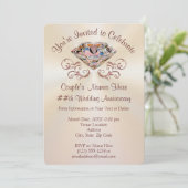 ローズゴールドの記念日招待状 - 名入れ可能 招待状 (スタンド正面)