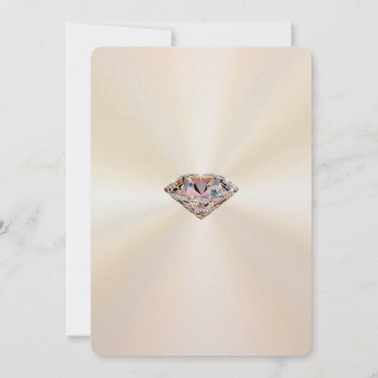 ローズゴールドの記念日招待状 - 名入れ可能 招待状 (裏面)