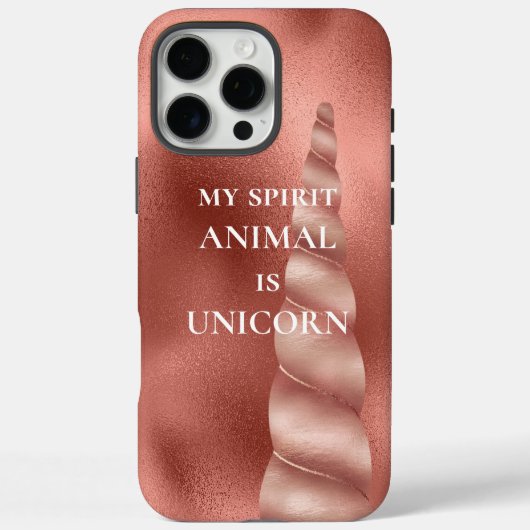 ローズゴールドの輝きユニコーン Case-Mate iPhoneケース (裏面)