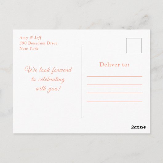 ローズゴールドの雪の結晶 誕生日パーティー ポストカード (裏面)