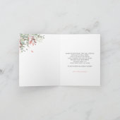 ローズゴールドの風船 ベビーシャワー お礼メッセージ サンキューカード (内部)