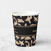 ローズゴールドの鯉の魚のバナー 結婚式の日 パーティー 紙コップ (左)